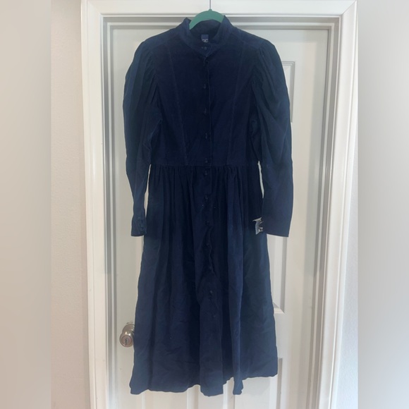 Vintage Bromley Corduroy Long Sleeve Full Length Button Down Dress 🌵14 - Picture 7 of 7